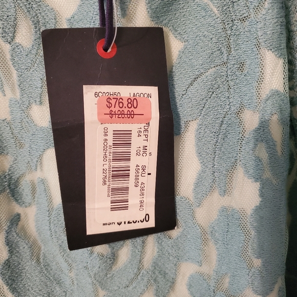 NWT Chelsea & Violet Turquoise Lace Dress - Picture 3 of 6